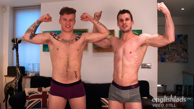 2 straight guys in their underwear on video for Englishlads