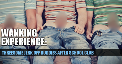 three friends jerking