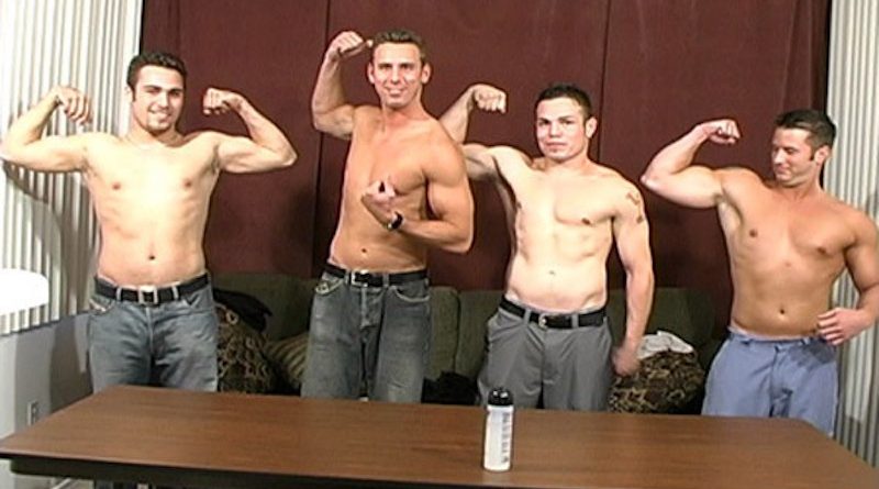 4 straight jocks jacking off