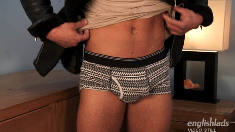 straight guy shows his underwear cock bulge