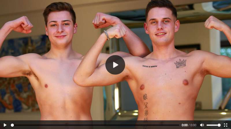 Two straight boys in a wanking video