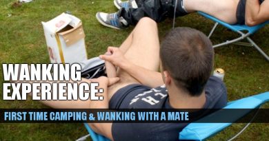 friends camping and wanking
