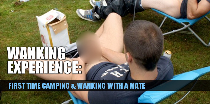 friends camping and wanking