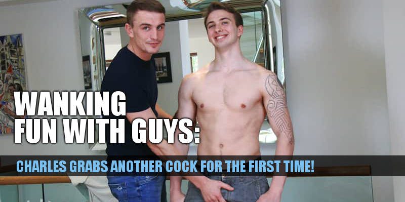 CLICK FOR MORE OF THESE TWO STRAIGHT GUYS JACKING EACH OTHER